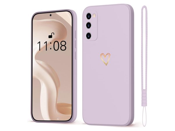 Elestbela for Samsung Galaxy S20 FE 4G/5G Case Gold Love Heart, Cell Phone Case Samsung Galaxy S20 FE Girls Case Soft Silicone Slim Shockproof Scratch-Resistant Cute Gold Love Protective Case for S20 FE 5G 6.5''